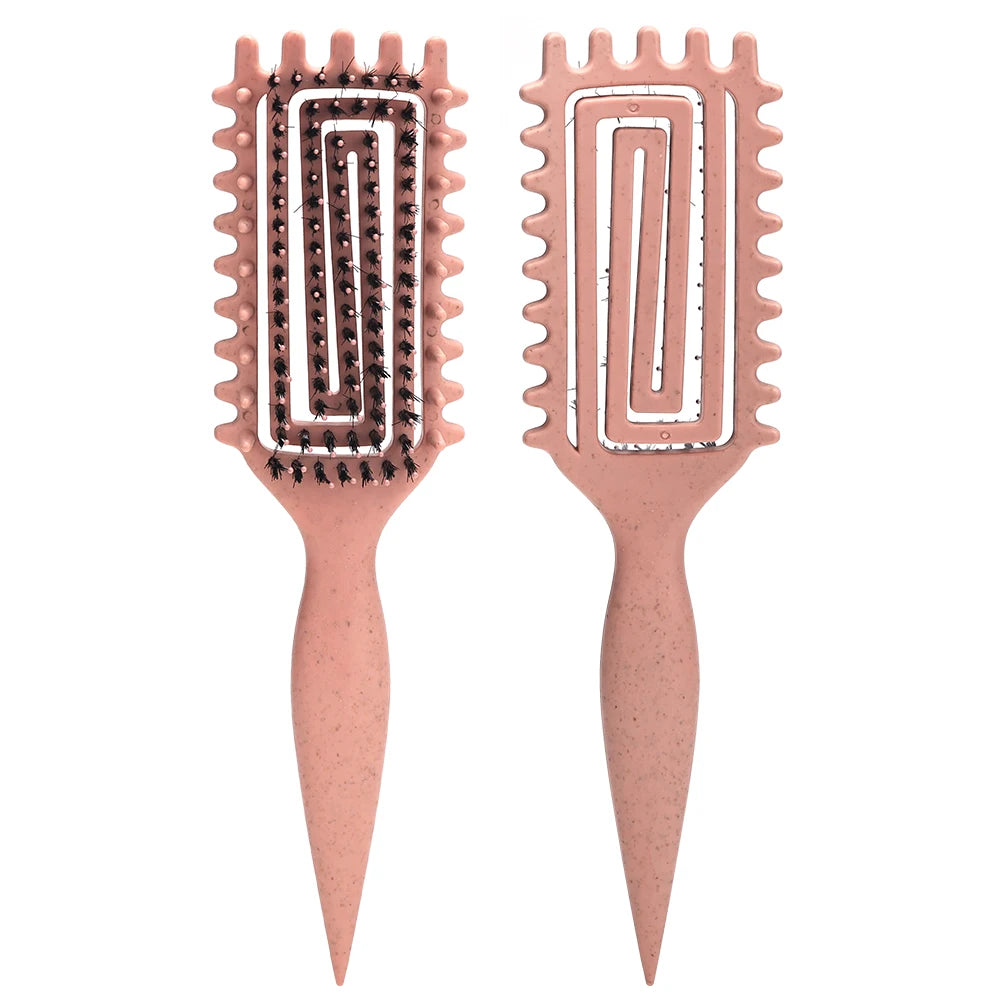 Curly Hair Brush Hollow out Wearing hair Curl Define Styling Brush Beard Comb Styling Brush Multi-purpose Home Styling Tools