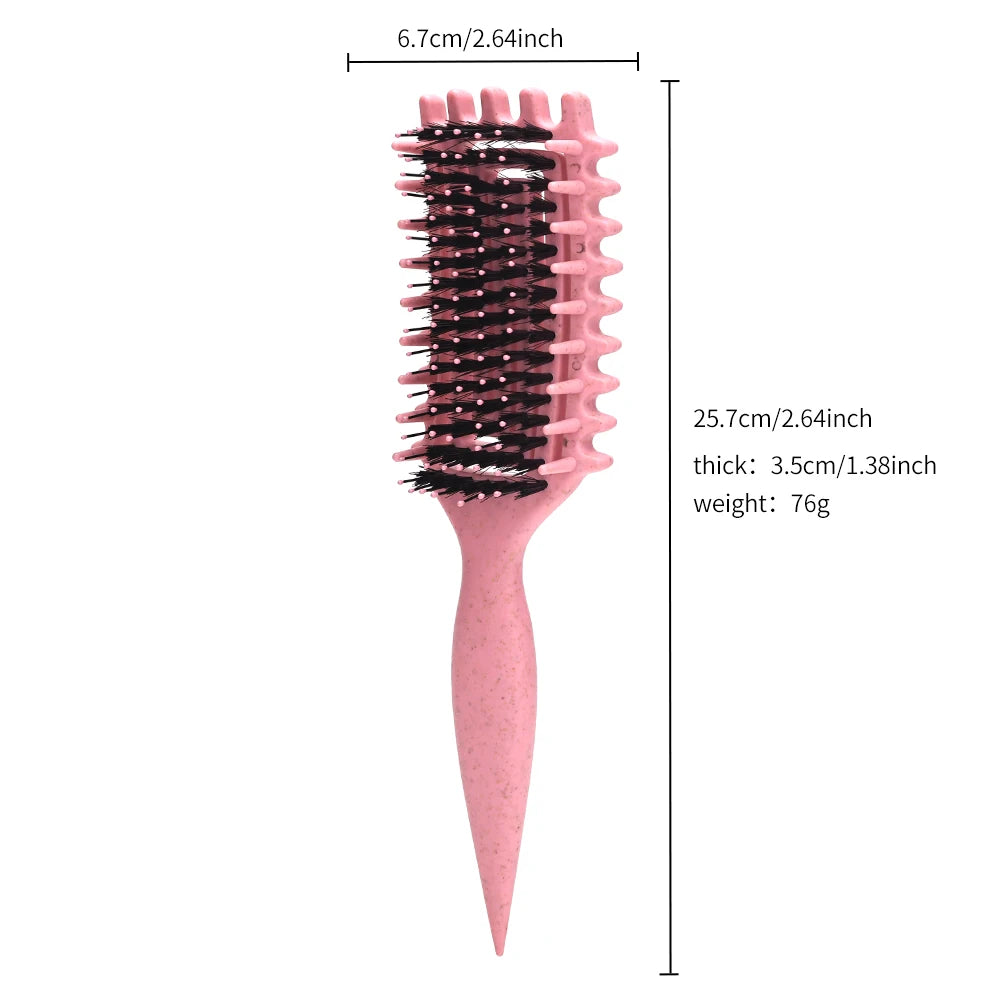 Curly Hair Brush Hollow out Wearing hair Curl Define Styling Brush Beard Comb Styling Brush Multi-purpose Home Styling Tools