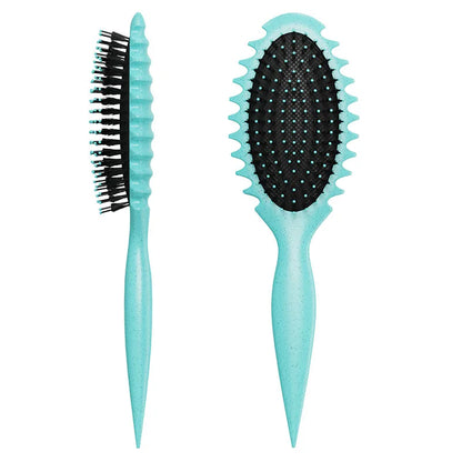 Curl Defining Detangling Hair Brush – Boar Bristle Styling Comb for Curly Hair