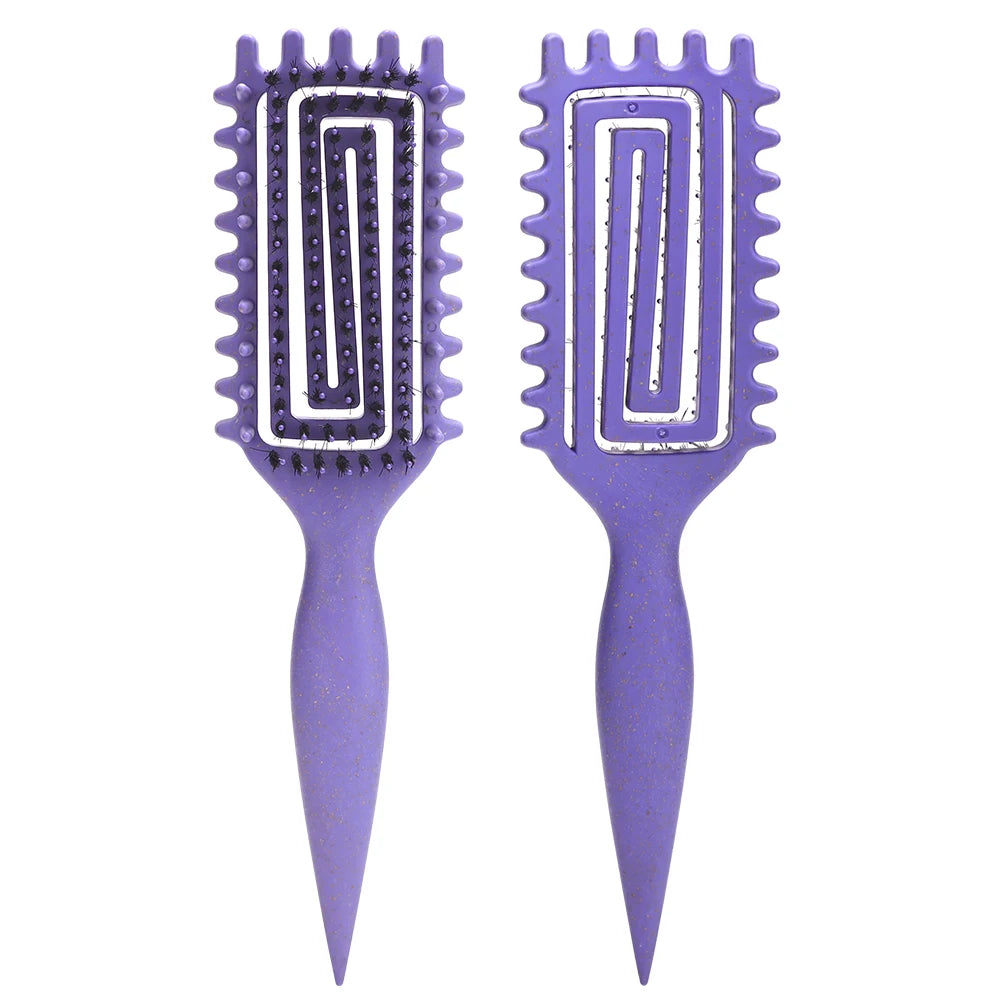 Curly Hair Brush Hollow out Wearing hair Curl Define Styling Brush Beard Comb Styling Brush Multi-purpose Home Styling Tools