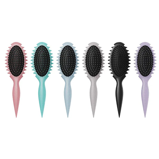Curl Defining Detangling Hair Brush – Boar Bristle Styling Comb for Curly Hair