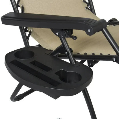 Zero Gravity Lounge Chair with Canopy Shade and Cup Holder